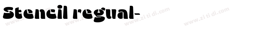 Stencil regual字体转换